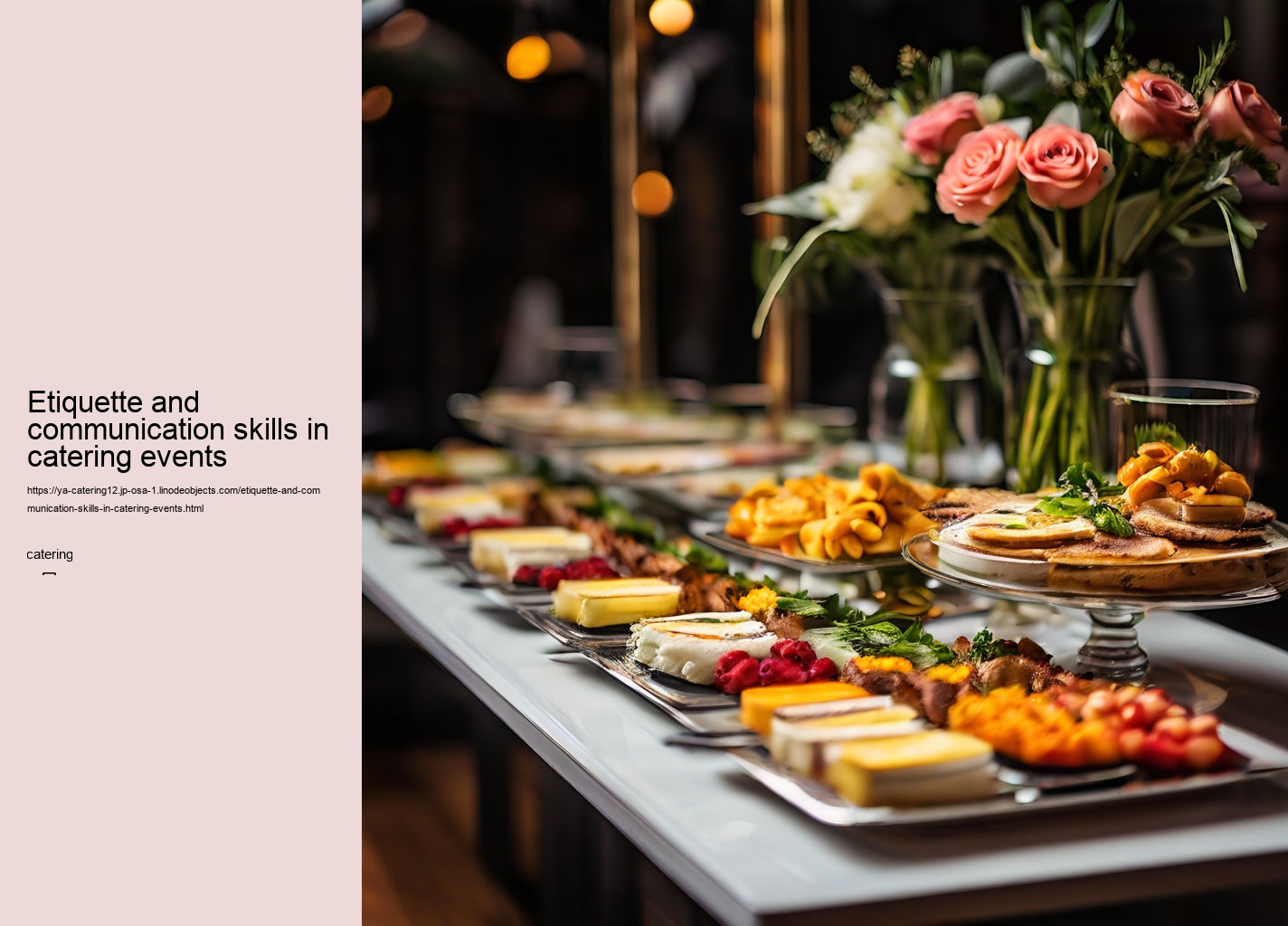 Etiquette and communication skills in catering events